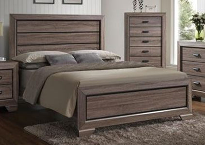 Acme Furniture - Lyndon Eastern King Bed, Weathered Gray Grain - 26017EK - GreatFurnitureDeal