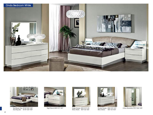 ESF Furniture - Onda 5 Drawer Chest - ONDACHESTWHITE - GreatFurnitureDeal