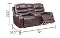 GFD Home - Tennessee Power Reclining 2 Pc Sofa Set in Espresso - GreatFurnitureDeal