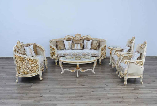 European Furniture - Bellagio 3 Piece Luxury Living Room Set - 30017-SLC - GreatFurnitureDeal