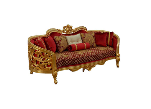 European Furniture - Bellagio II Sofa in Red-Gold - 30013-S - GreatFurnitureDeal
