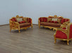European Furniture - Bellagio II 2 Piece Living Room Set in Red-Gold - 30013-2SET - GreatFurnitureDeal
