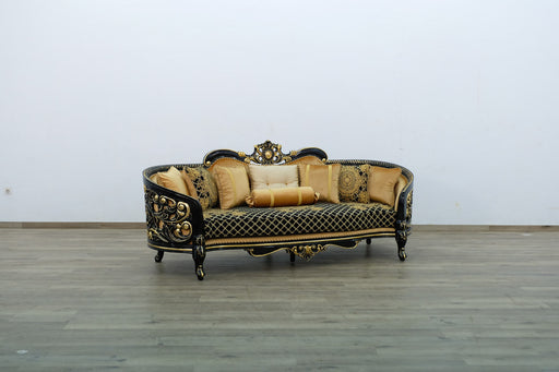 European Furniture - Bellagio III Sofa in Black-Gold - 30019-S - GreatFurnitureDeal