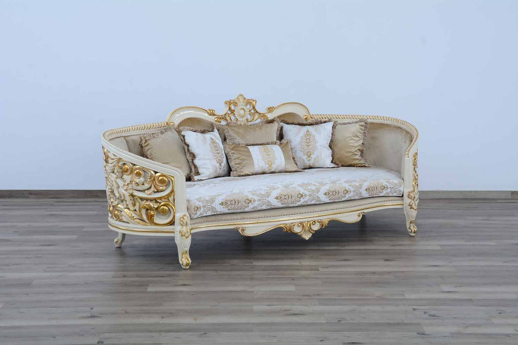 European Furniture - Bellagio 4 Piece Living Room Set in Antique Bronze Beige-Gold - 30016-4SET