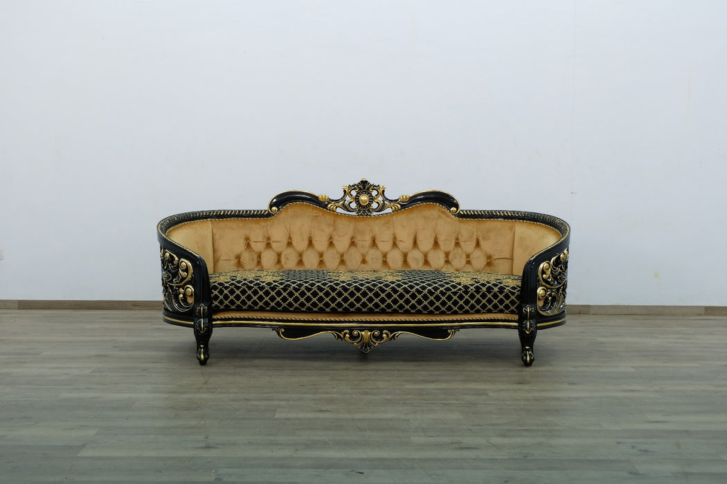 European Furniture - Bellagio III 2 Piece Living Room Set in Black-Gold - 30019-2SET - GreatFurnitureDeal