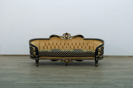European Furniture - Bellagio III Sofa in Black-Gold - 30019-S - GreatFurnitureDeal