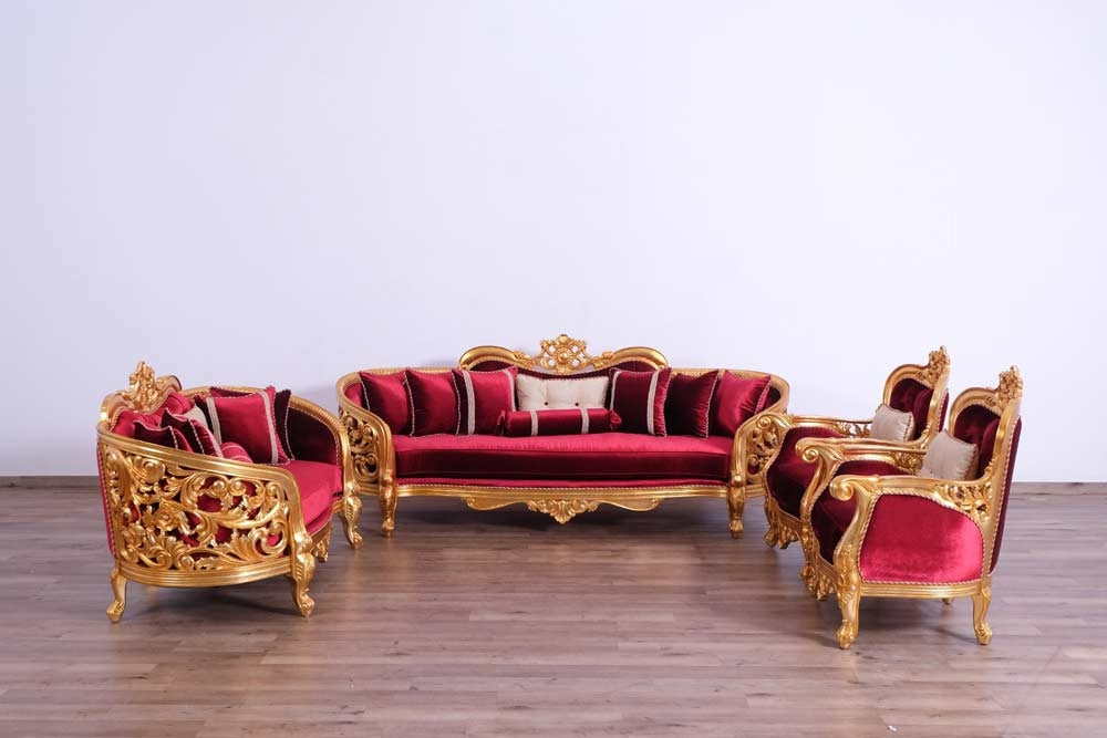 European Furniture - Bellagio II 3 Piece Luxury Living Room Set - 30015-SLC