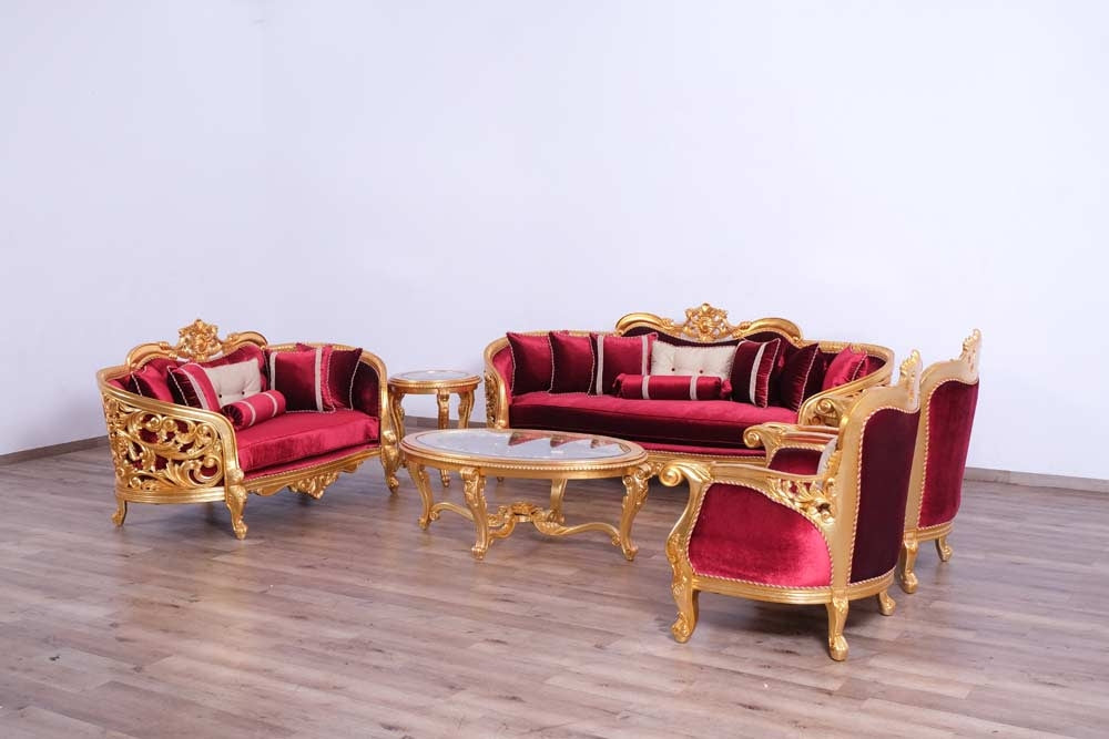 European Furniture - Bellagio II 4 Piece Luxury Living Room Set - 30015-SL2C - GreatFurnitureDeal