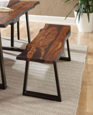 Coaster Furniture - Dining Bench in Grey Sheesham - 110183