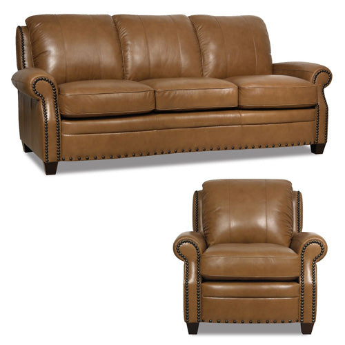 Mariano Italian Leather Furniture - Bennett Sofa and Chair Set - Bennett-SC - GreatFurnitureDeal