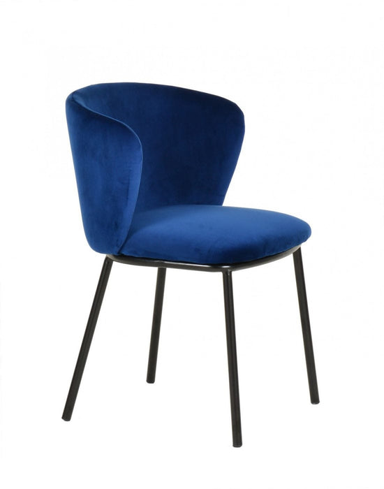 VIG Furniture - Modrest Bessie Modern Blue Velvet Dining Chair (Set of 2) - VGFH139131-BLU-DC - GreatFurnitureDeal