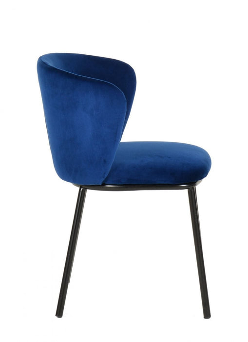 VIG Furniture - Modrest Bessie Modern Blue Velvet Dining Chair (Set of 2) - VGFH139131-BLU-DC