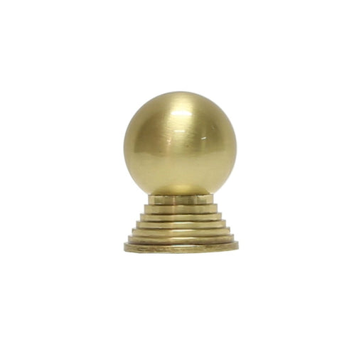 Worlds Away - Round Antique Brass Knob W. Tiered Stem - BETSY HABR - GreatFurnitureDeal