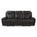 GFD Home - Trevor Triple Power Sofa | Genuine Leather | Lumbar Support | Adjustable Headrest | USB & Type C Charge Port | Middle Armless Chair With Triple Power - GreatFurnitureDeal