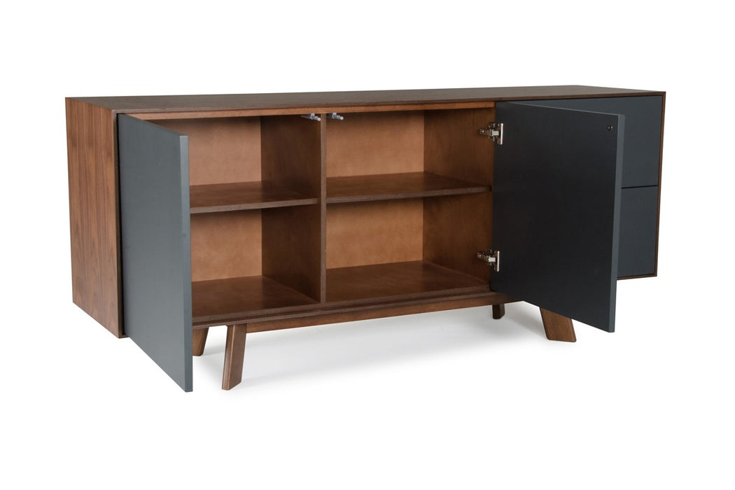 VIG Furniture - Modrest Weylyn Modern Charcoal Grey & Walnut Buffet - VGMABH-374 - GreatFurnitureDeal
