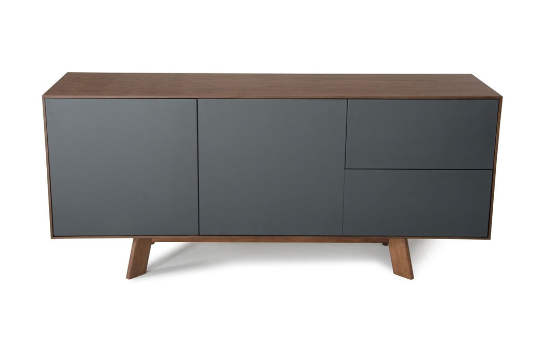 VIG Furniture - Modrest Weylyn Modern Charcoal Grey & Walnut Buffet - VGMABH-374