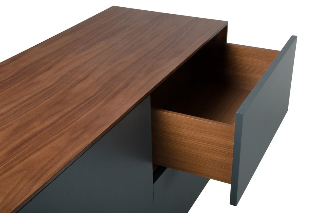 VIG Furniture - Modrest Weylyn Modern Charcoal Grey & Walnut Buffet - VGMABH-374 - GreatFurnitureDeal