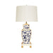Worlds Away - Hand Painted Urn Shape Tole Table Lamp In Navy Vine - BIANCA VINE - GreatFurnitureDeal