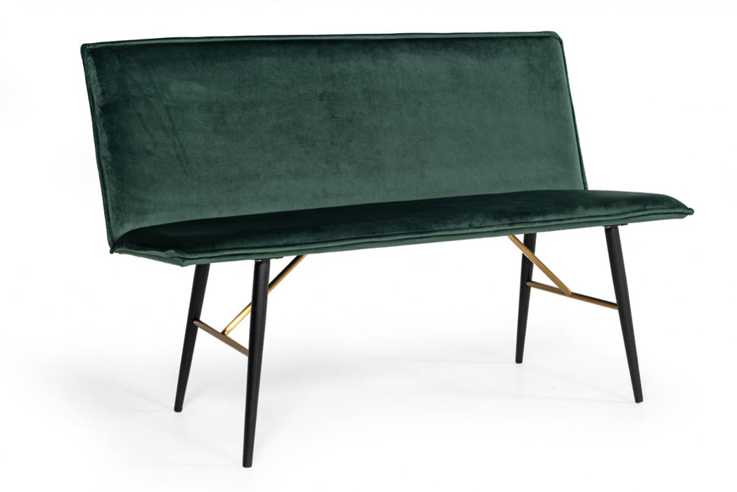 VIG Furniture - Modrest Billy Modern Green Velvet Dining Bench - VGDWJ1899