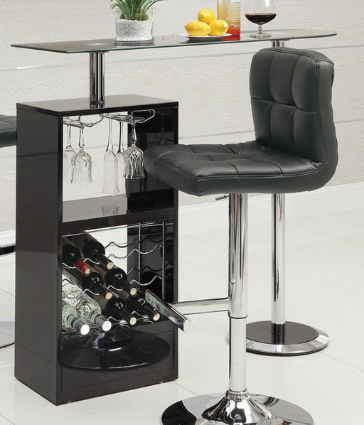 Coaster Furniture - Black Revolving Bar Table - 120451 - GreatFurnitureDeal