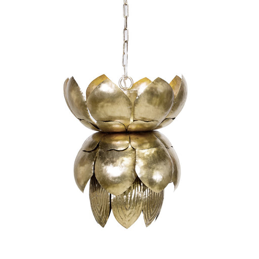 Worlds Away - Silver Leaf Tin Chandelier With Leaves - BLOSSOM S - GreatFurnitureDeal