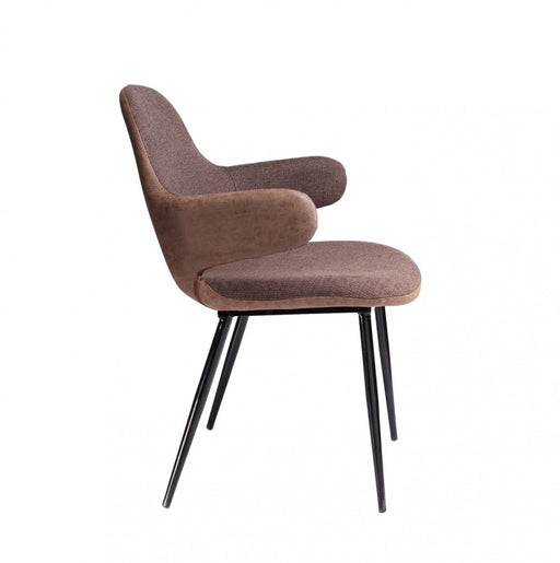 VIG Furniture - Modrest Bontura Modern Brown Fabric & Leatherette Accent Chair - VGOBTY147-BRN-CH - GreatFurnitureDeal
