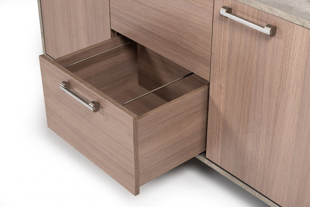 VIG Furniture - Nova Domus Boston Modern Brown Oak & Faux Concrete Office File Cabinet - VGANBOSTON-FC