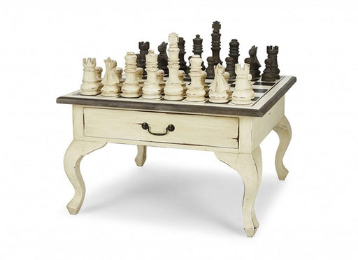 Bramble - Gentleman's Chess Table 2 Drawer w/ Chess Set - BR-26491ANCBRS