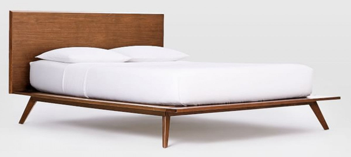 VIG Furniture - Modrest Carmen Mid-Century Modern Walnut Bed - VGMABR-79-BED
