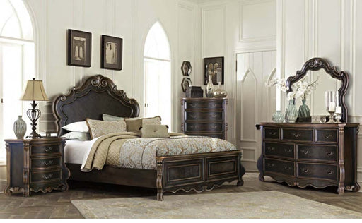 Myco Furniture - Bordeaux Queen Bed in Espresso Oak - BR400-Q - GreatFurnitureDeal