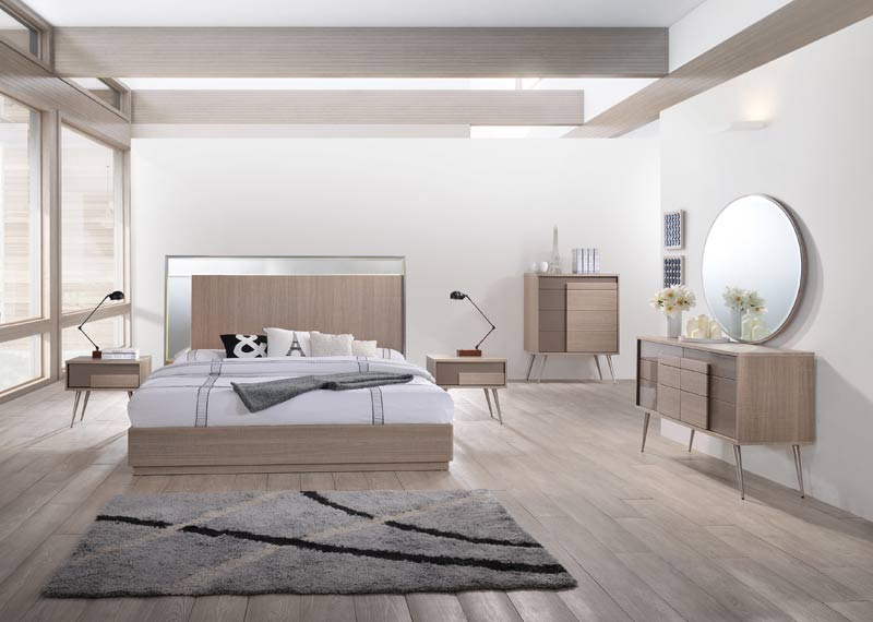 Mariano Furniture - Brazil 3 Piece California King Platform Bedroom Set - BMBRAZIL-CK-3SET - GreatFurnitureDeal