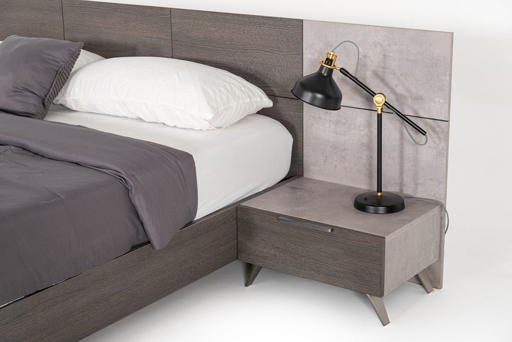 VIG Furniture - Nova Domus Bronx Italian Modern Faux Concrete & Grey Bed - VGACBRONX-BED - GreatFurnitureDeal