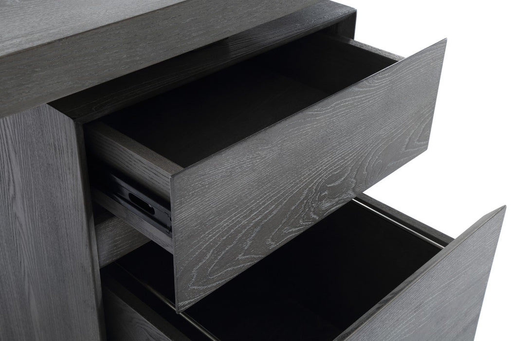 VIG Furniture - Modrest Carson Modern Grey Elm & Stainless Steel Desk - VGVCBT-002-GRY - GreatFurnitureDeal