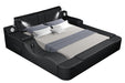 GFD Home - Zoya Smart Multifunctional King Size Bed Made with Wood in Black - GreatFurnitureDeal