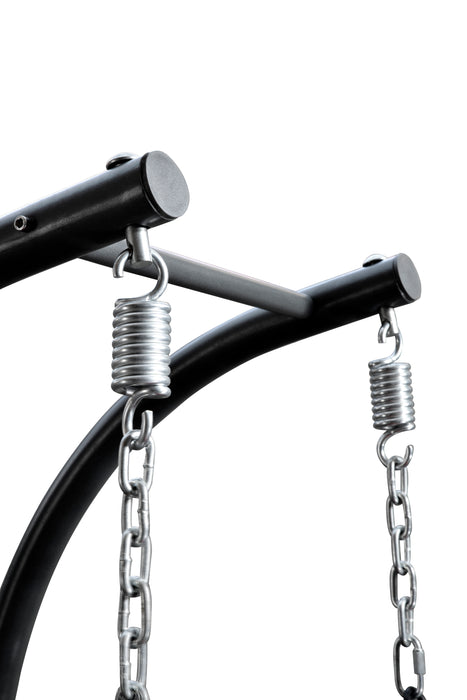 GFD Home - Patio PE Rattan Double Swing Chair With Stand, Two Person Hanging Chair for Balcony, Courtyard - GreatFurnitureDeal