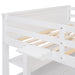 GFD Home - Full size Loft Bed with Drawers and Desk, Wooden Loft Bed with Shelves - White(OLD SKU:LT000529AAK) - GreatFurnitureDeal