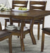 GFD Home - Transitional Dining Room Furniture 7pc Dining Set Table w Self-Storing Leaf and 6x Side Chairs Brown Finish Wooden Furniture - GreatFurnitureDeal