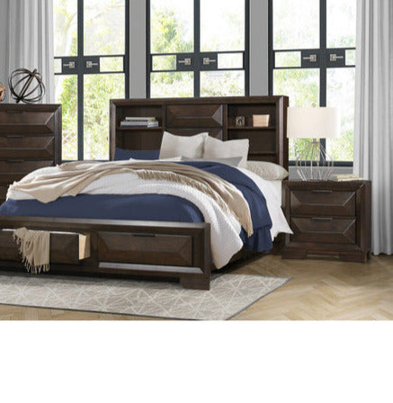 Homelegance - Chesky Warm Espresso 3 Piece California King Platform Storage Bedroom Set - 1753K-1CK-3 - GreatFurnitureDeal