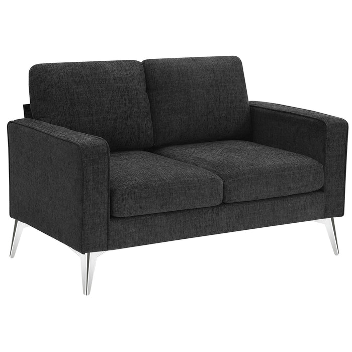 GFD Home -[VIDEO provided] [New]Modern 3-Piece Sofa Sets with Sturdy Metal Legs,Linen Upholstered Couches Sets Including 3-Seat Sofa, Loveseat and Single Chair for Living Room Furniture Set (1+2+3 Seat) - GreatFurnitureDeal