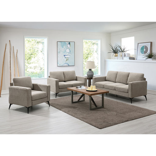 GFD Home -[VIDEO provided] [New]Modern 3-Piece Sofa Sets with Sturdy Metal Legs,Chenille Upholstered Couches Sets Including 3-Seat Sofa, Loveseat and Single Chair for Living Room Furniture Set (1+2+3 Seat) - GreatFurnitureDeal