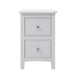 GFD Home - White Solid Wood 3 Pieces Full Bedroom Sets （Full Bed + end table +dresser) - GreatFurnitureDeal