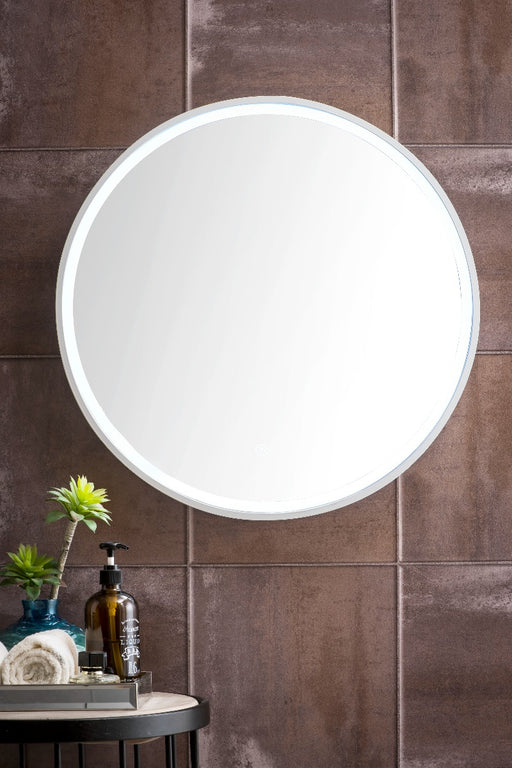 James Martin Furniture - Cirque 24" Mirror in Glossy White - 933-M24-GW - GreatFurnitureDeal
