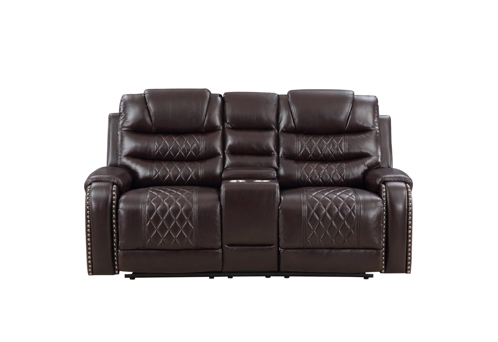 GFD Home - Tennessee Power Reclining 3 Pc Sofa Set in Espresso - GreatFurnitureDeal