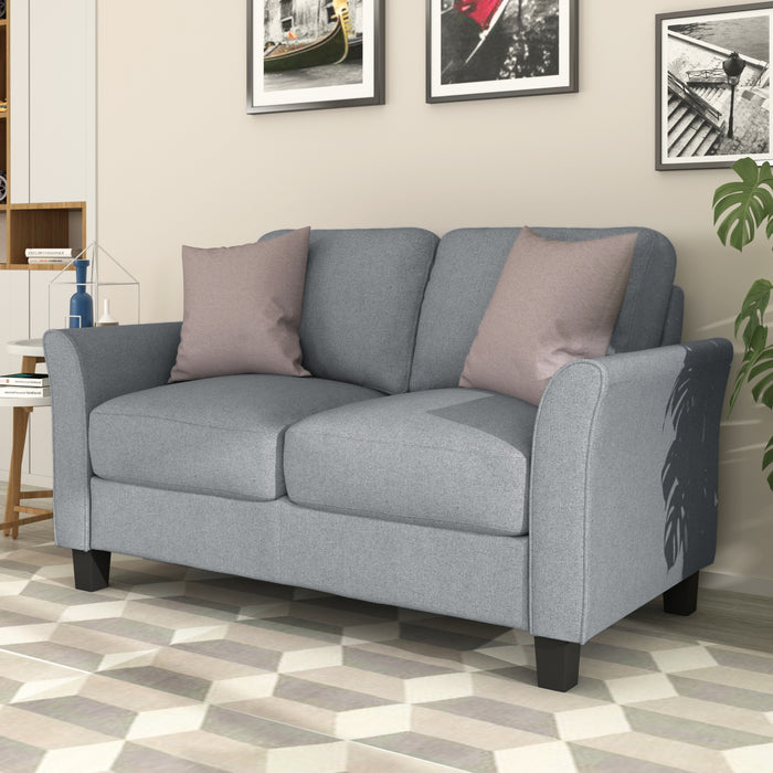 GFD Home - Living Room Sets Furniture Armrest Sofa Single Chair Sofa Loveseat Chair 3-Seat Sofa (ChairLoveseat Chair&3-Seat Sofa, Gray) - GreatFurnitureDeal