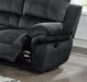 GFD Home - Living Room Furniture Black Padded Suede 2pc Sofa set Sofa And Loveseat Manual Motion Recliner Couch - GreatFurnitureDeal