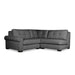 Nativa Interiors - Sylviane Buttoned Modular L-Shaped Sectional Mini Left Arm Facing 83" Charcoal - SEC-SYLV-BTN-CL-AR5-3PC-PF-CHARCOAL - GreatFurnitureDeal