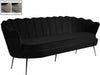 Meridian Furniture - Gardenia Velvet Sofa in Black - 684Black-S - GreatFurnitureDeal