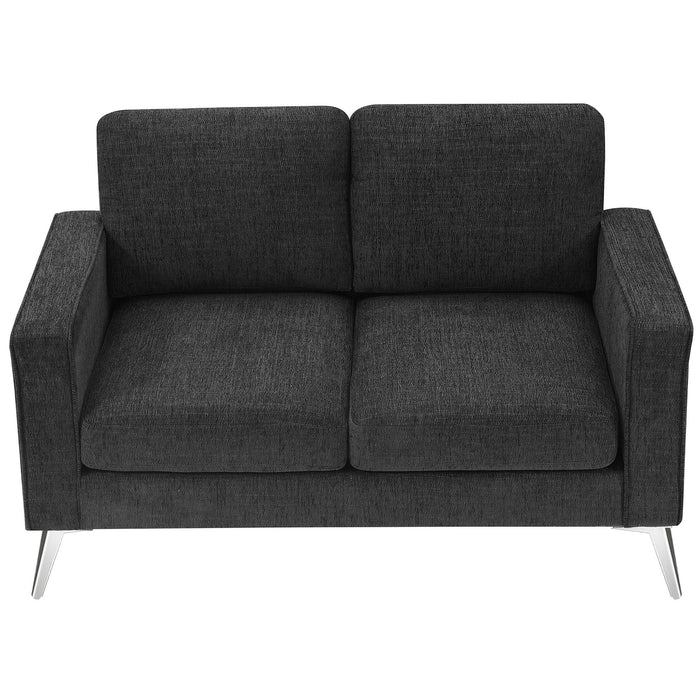 GFD Home -[VIDEO provided] [New]Modern 3-Piece Sofa Sets with Sturdy Metal Legs,Linen Upholstered Couches Sets Including 3-Seat Sofa, Loveseat and Single Chair for Living Room Furniture Set (1+2+3 Seat) - GreatFurnitureDeal