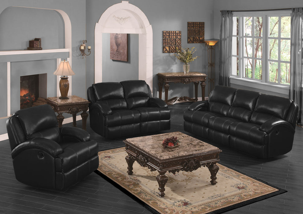 Myco Furniture - Capri Recliner Loveseat in Black - CA820L-BK