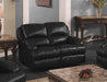 Myco Furniture - Capri Recliner Loveseat in Black - CA820L-BK - GreatFurnitureDeal